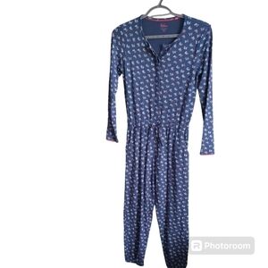 Mini Boden Blue Floral Long Sleeve Jumpsuit Size 11-12‎ Years (152cm)
